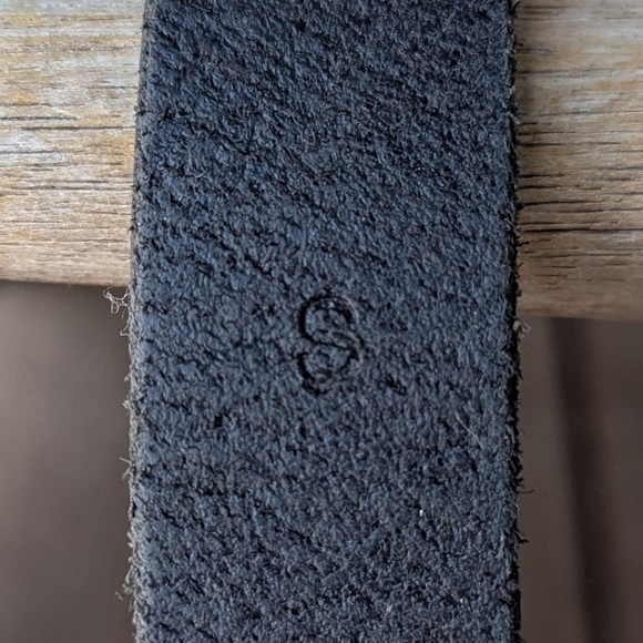 J. Crew Black Genuine Italian Leather Belt Size Small Made in USA - Picture 4 of 7